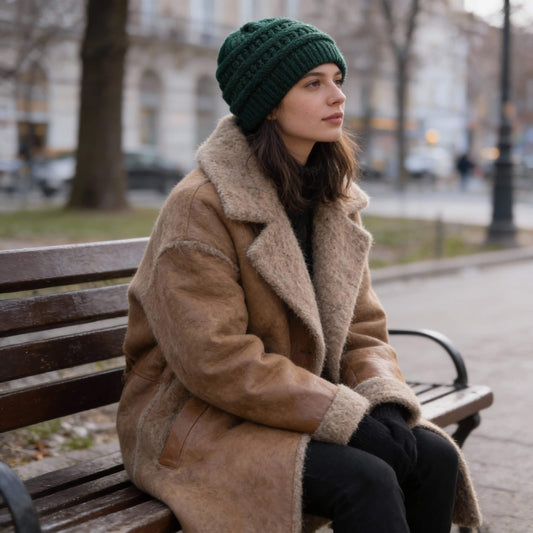 Bonnet femme uni en maille