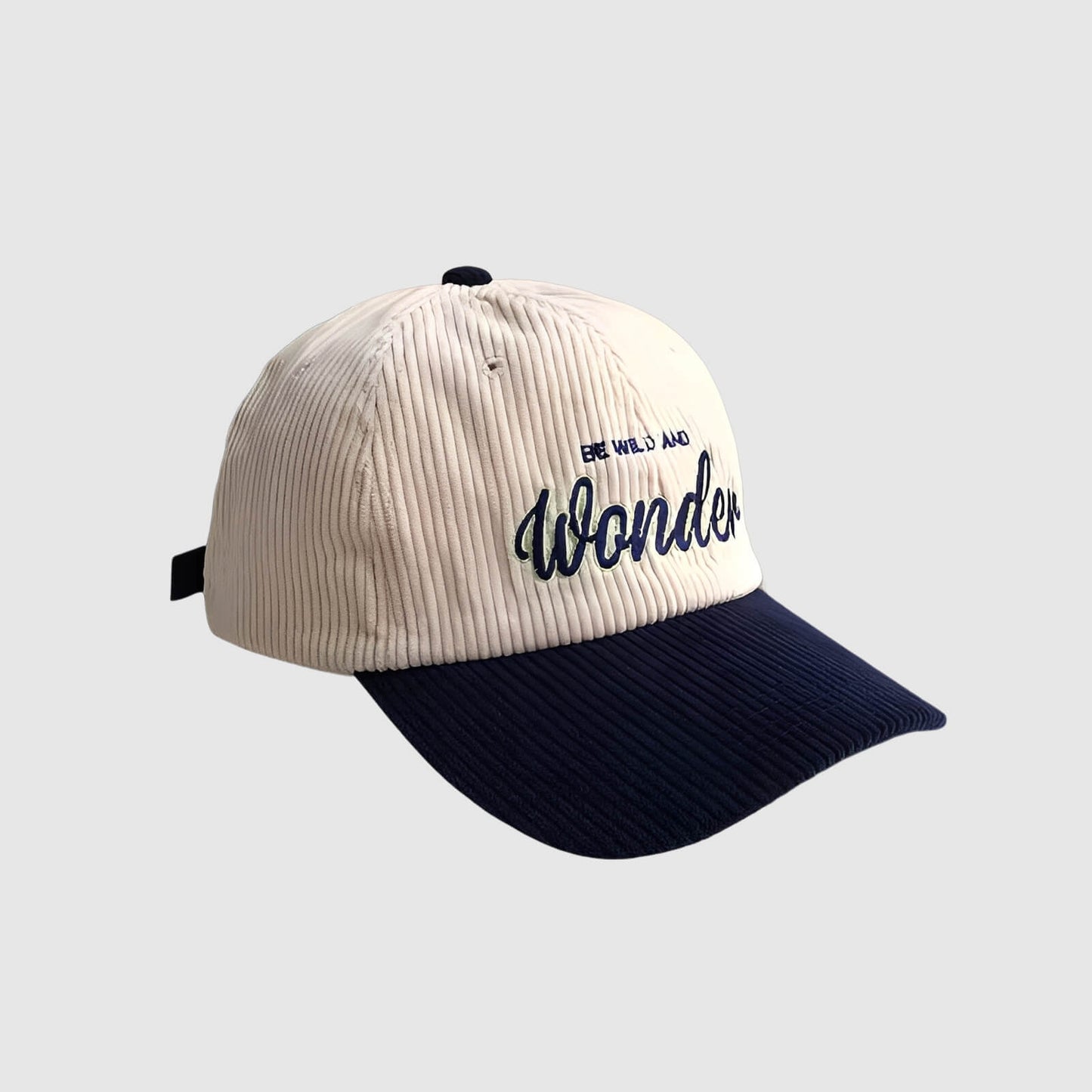 Casquette « WONDER » en velours côtelé – patchwork et style urbain