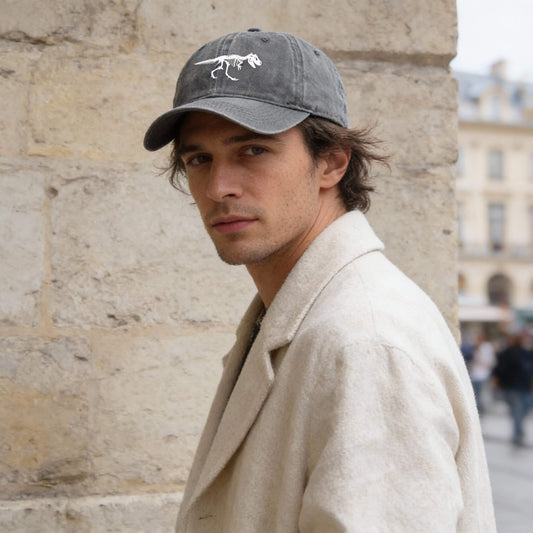 Casquette dinosaure squelette – rétro et décalée