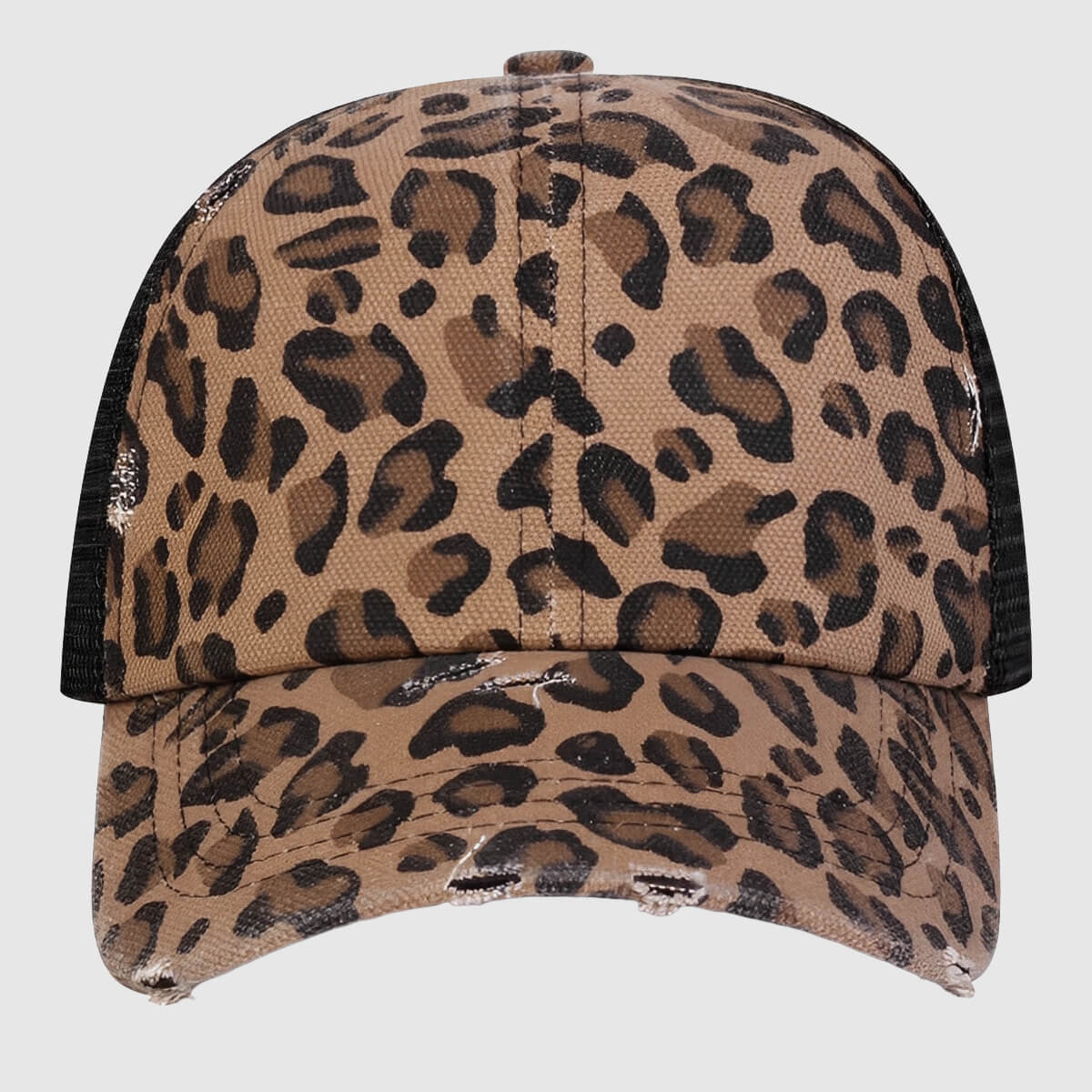 Casquette léopard ajourée – légère et tendance