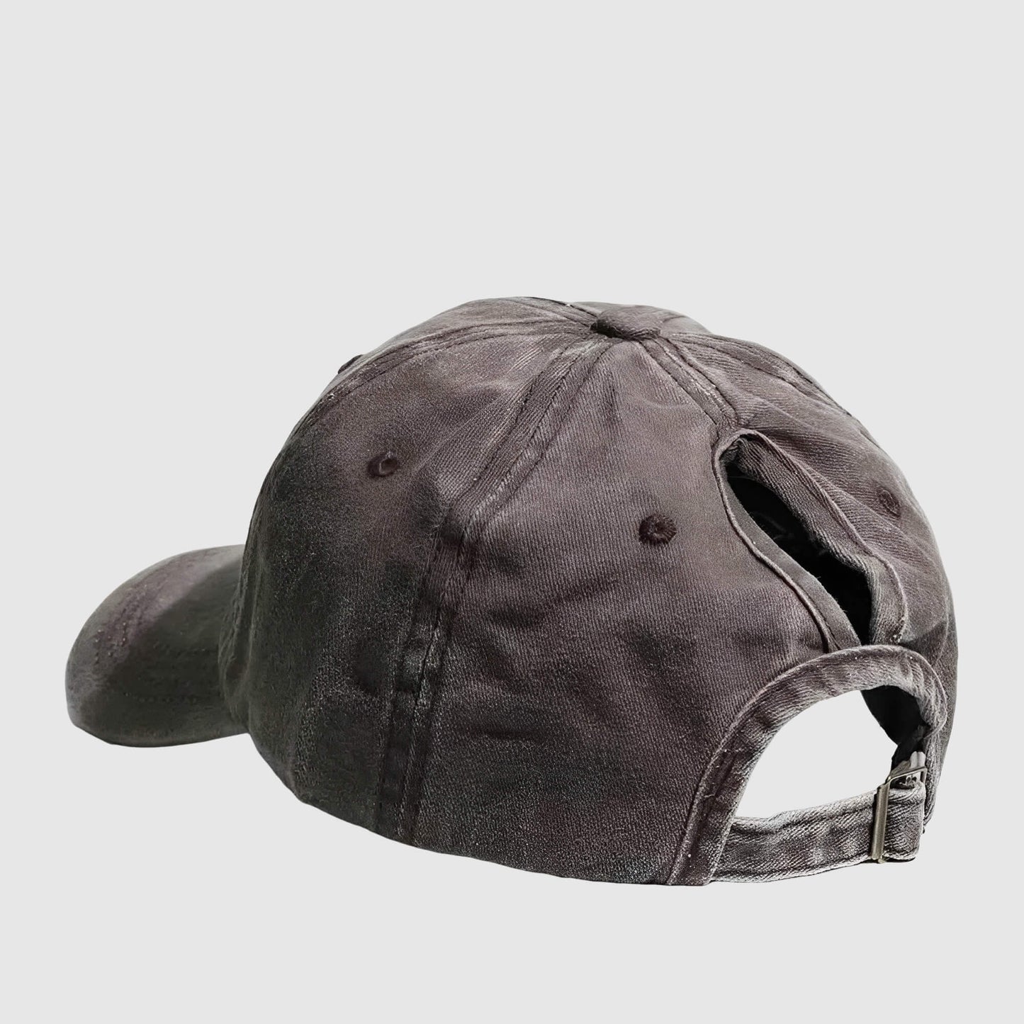 Casquette queue de cheval – coton lavé et style décontracté