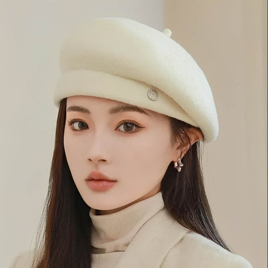 Béret en laine pour femme au charme rétro