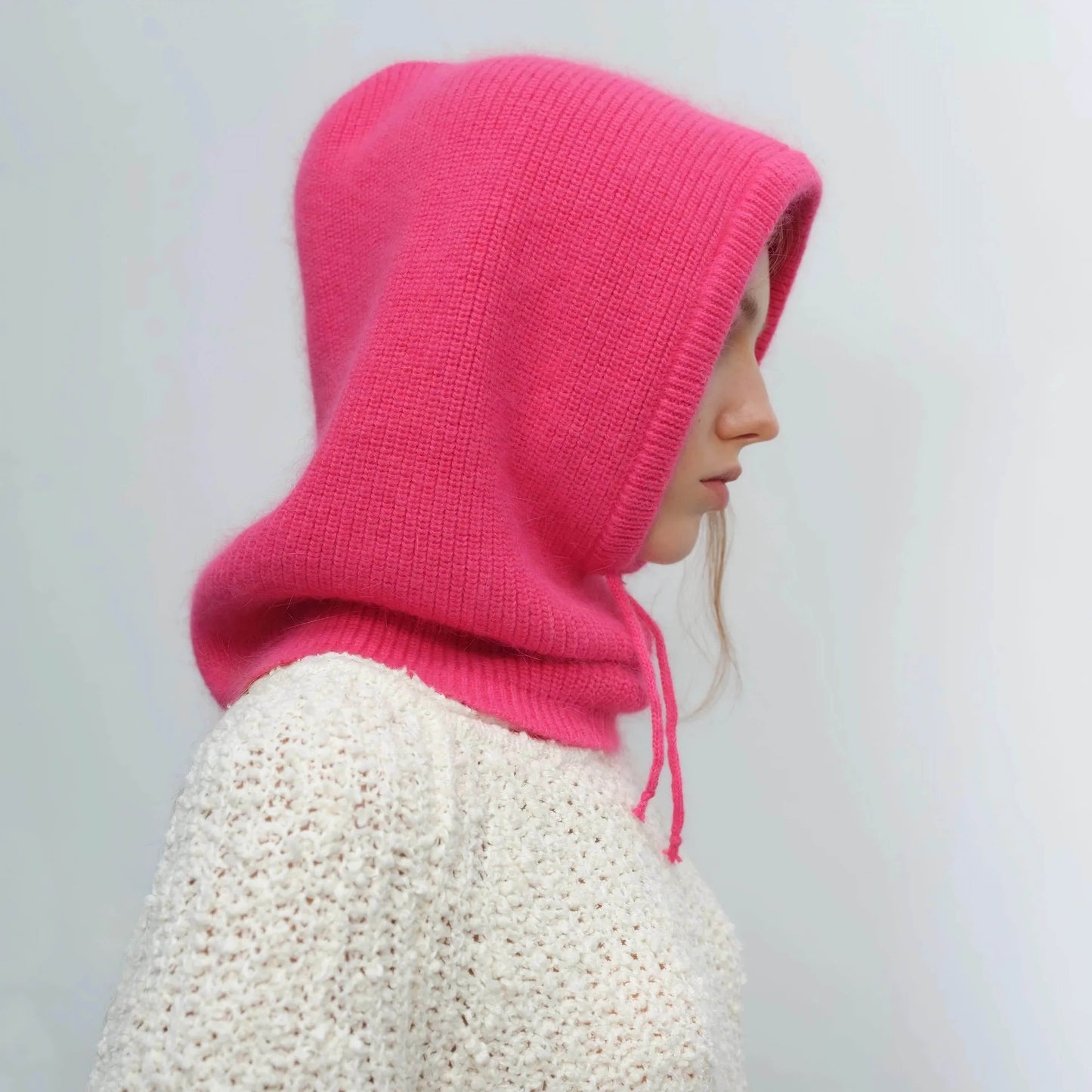 Bonnet écharpe femme hiver chaud à capuche