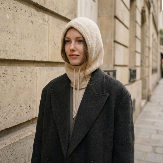 Bonnet écharpe femme hiver chaud à capuche
