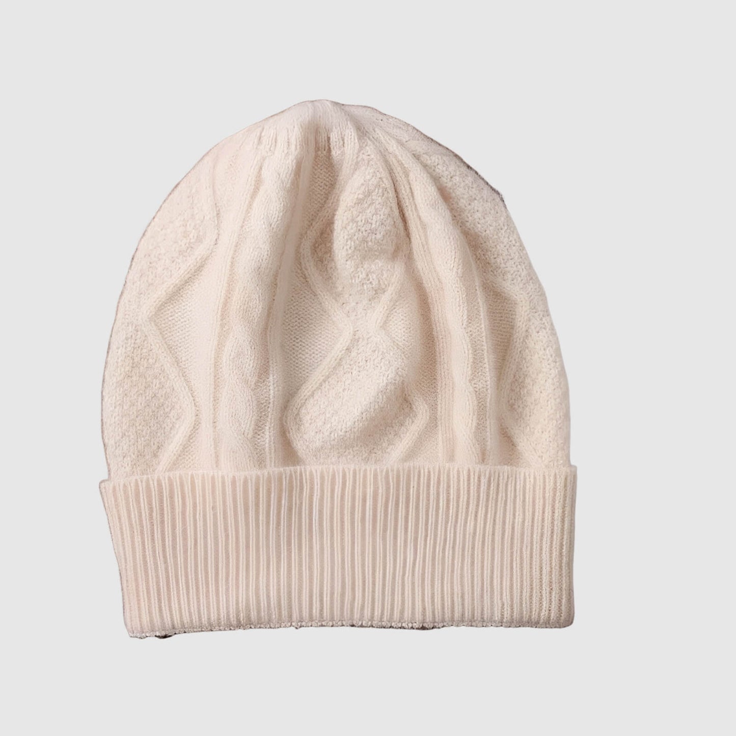 Bonnet en laine pour femme motif losange