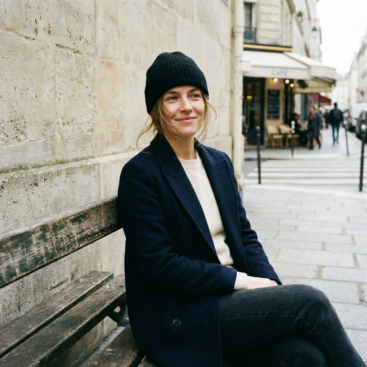 Bonnet en laine unisexe hiver épais tricoté