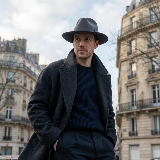 Chapeau fedora laine feutre 100% pour homme