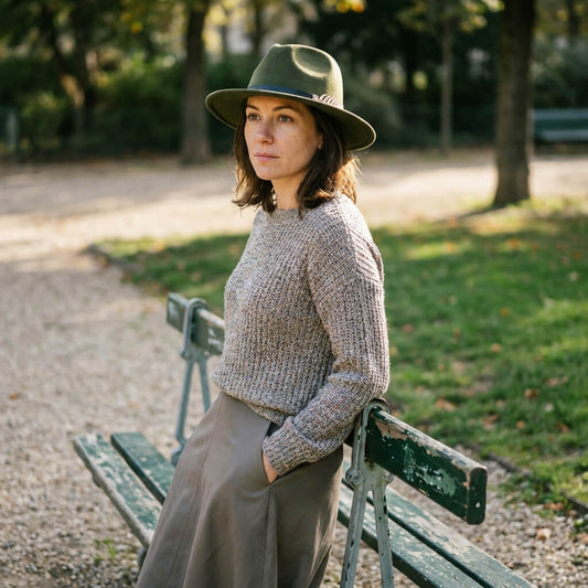 Chapeau fedora à large bord pour femme