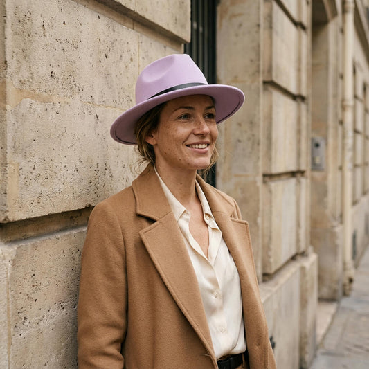 Chapeau fedora classique unisexe en feutre imitation laine