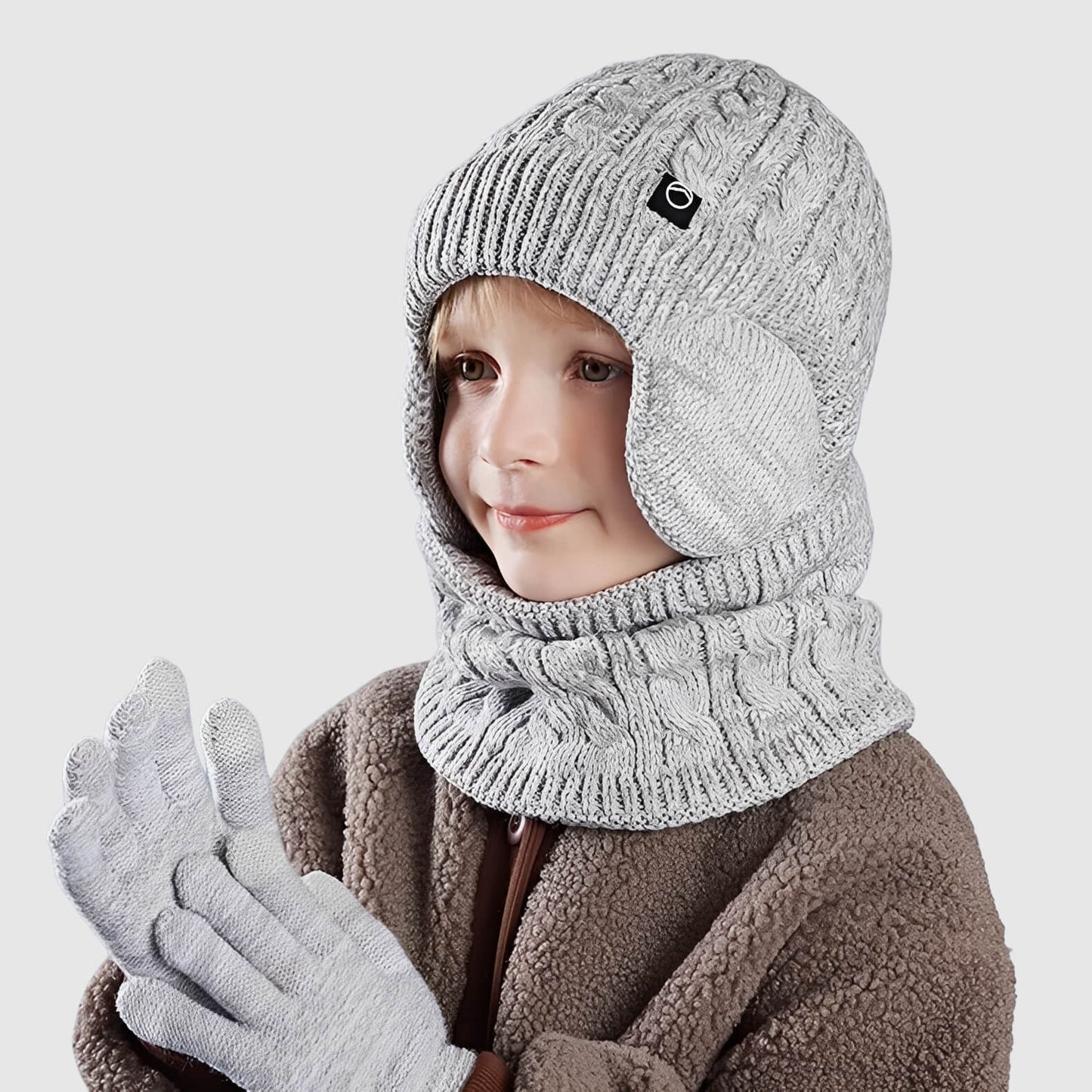 Ensemble bonnet, écharpe et gants – hiver tout chaud pour enfants