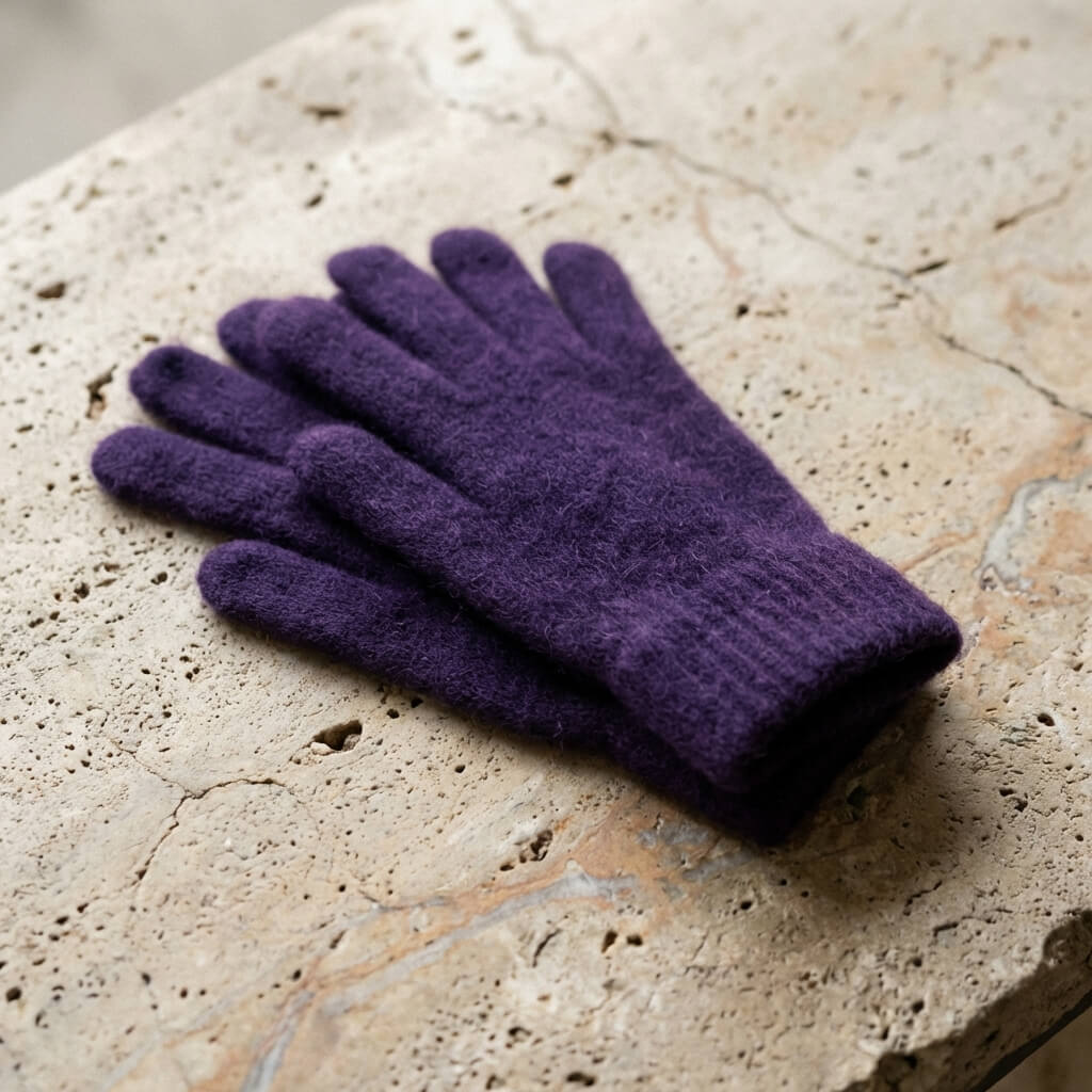 Gants en maille douceur polaire pour femme