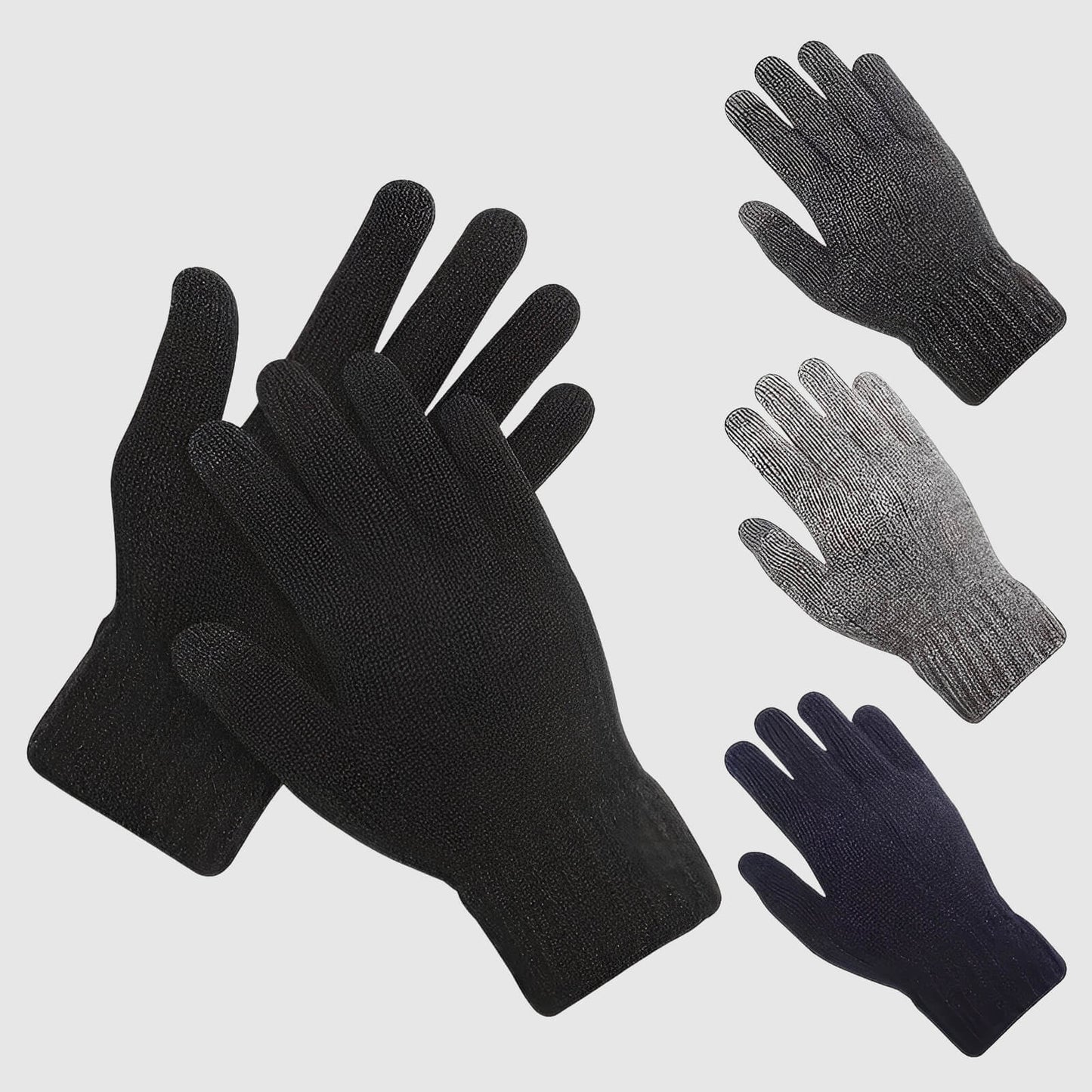 Gants hiver homme tactiles – chaud et lavable en machine
