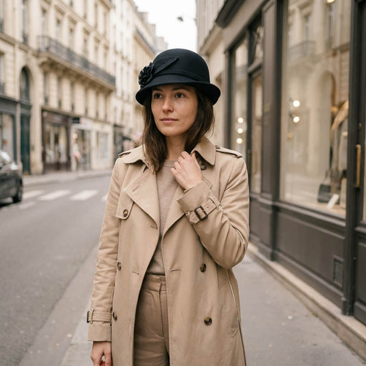 Chapeau cloche en laine pour femme