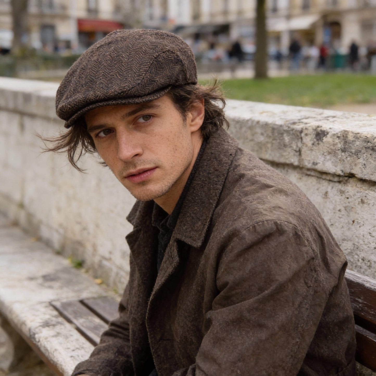 Casquette plate homme en tweed – classique et chaleureuse pour l’hiver