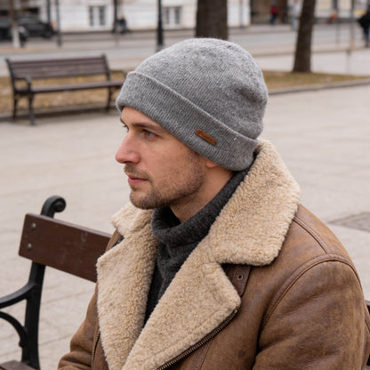 Bonnet cachemire unisexe double épaisseur