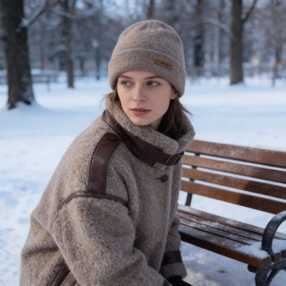Bonnet cachemire unisexe double épaisseur