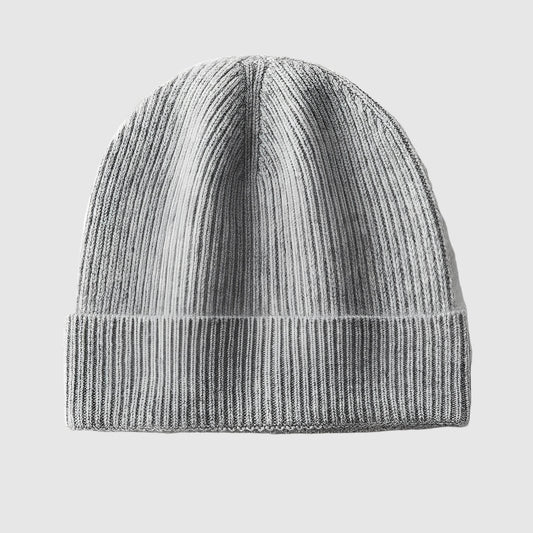 Bonnet en cachemire côtelé unisexe – chaleur naturelle et style raffiné