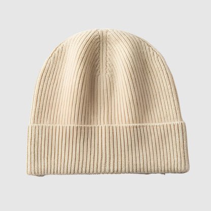 Bonnet en cachemire côtelé unisexe – chaleur naturelle et style raffiné