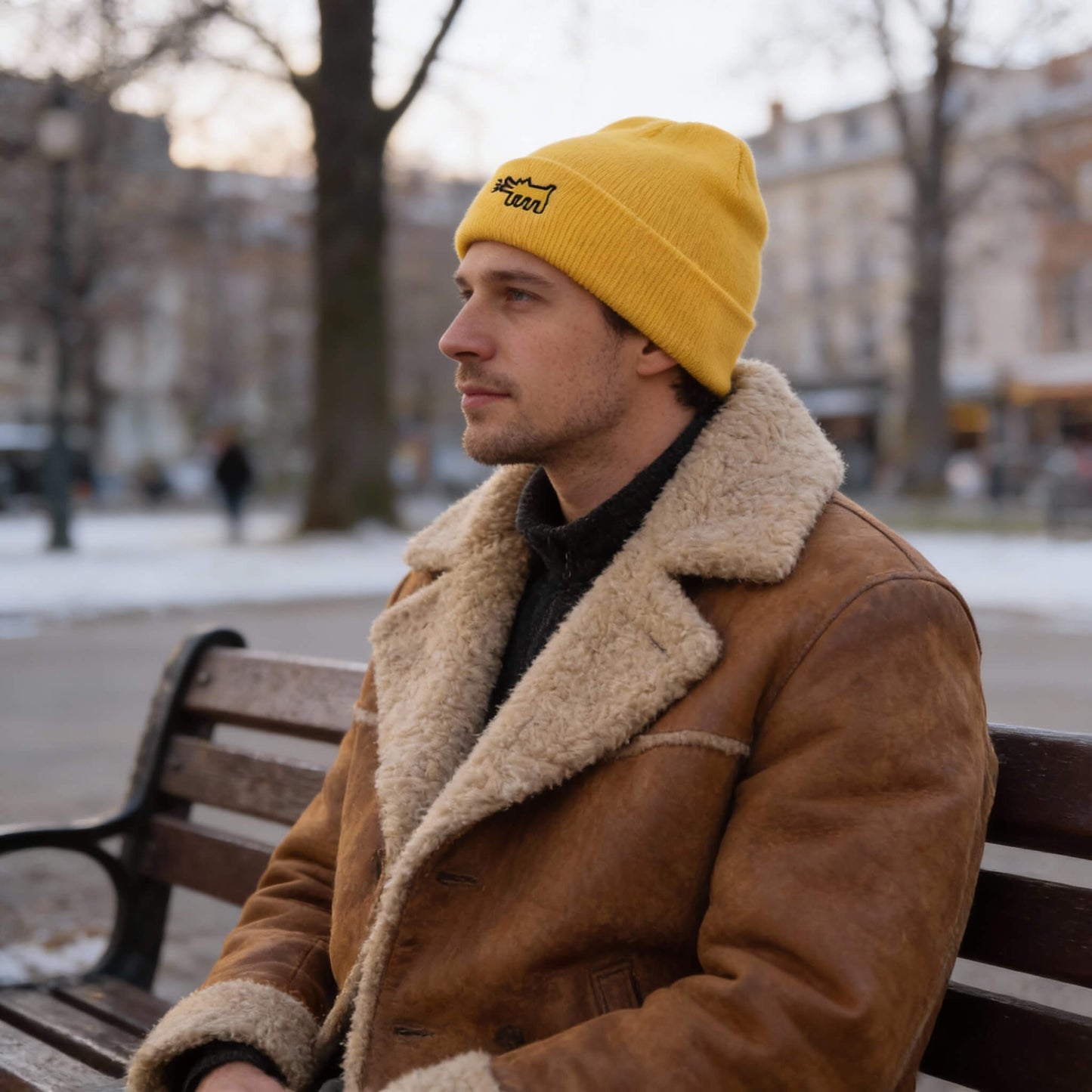 Bonnet stretch tricoté unisexe hiver