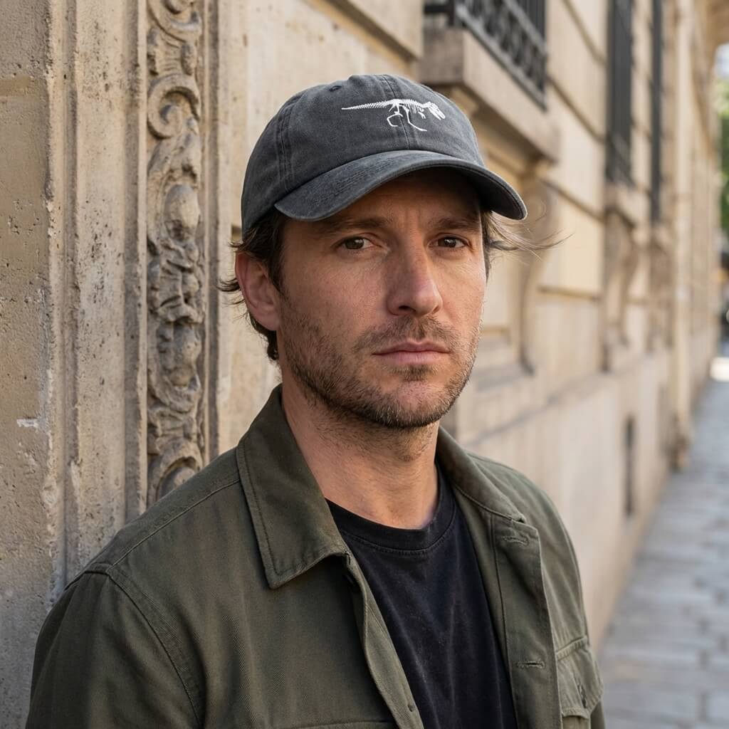Casquette dinosaure squelette – rétro et décalée