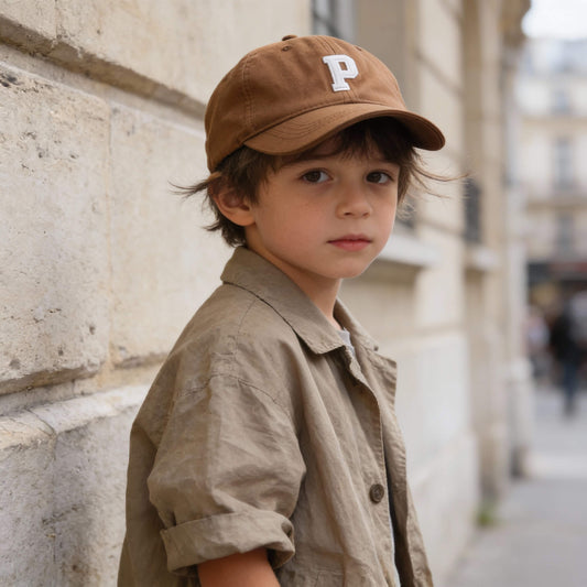 Casquette enfant à lettre brodée – style hip hop casual