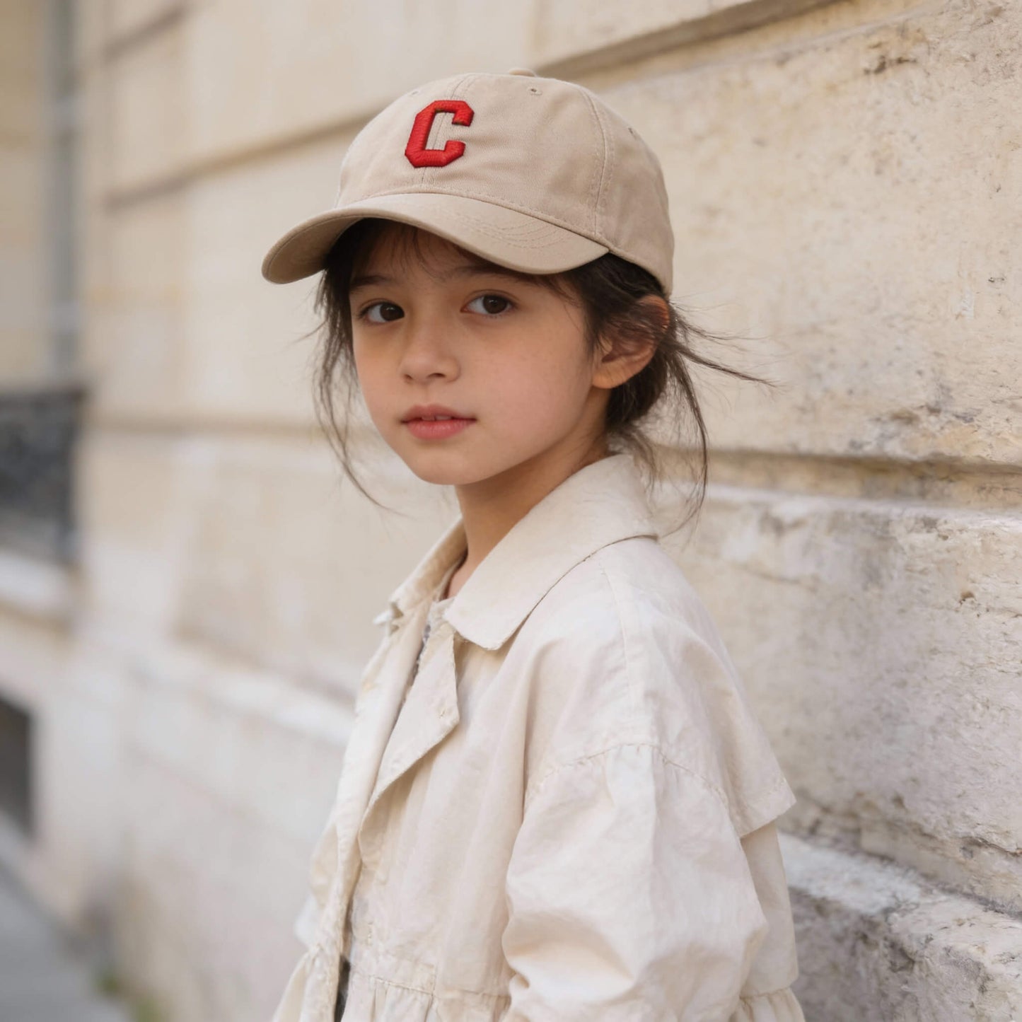 Casquette enfant à lettre brodée – style hip hop casual