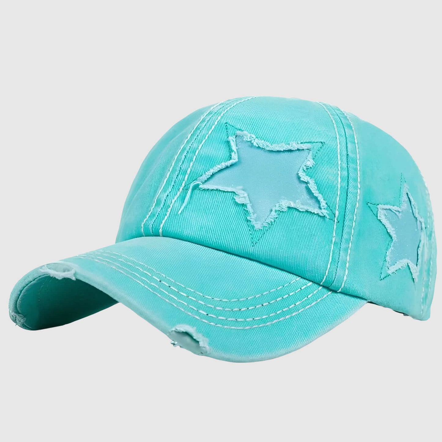 Casquette étoile Y2K en denim – look rétro et tendance