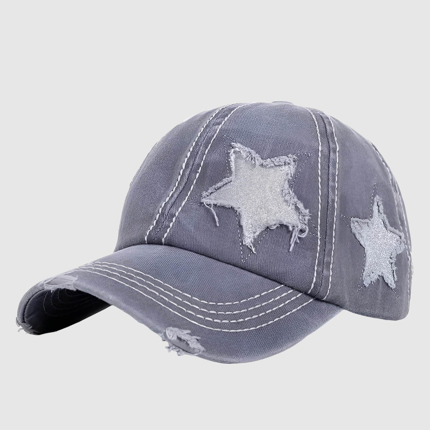 Casquette étoile Y2K en denim – look rétro et tendance