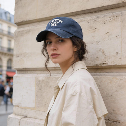 Casquette lettre américaine – coton lavé, style décontracté