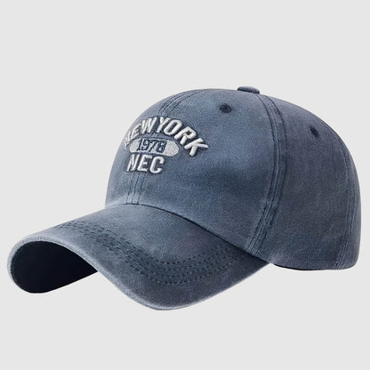 Casquette lettre américaine – coton lavé, style décontracté