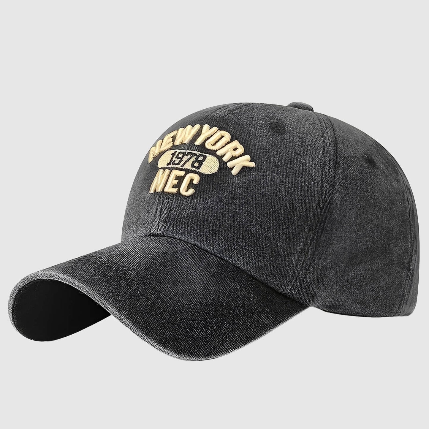 Casquette lettre américaine – coton lavé, style décontracté