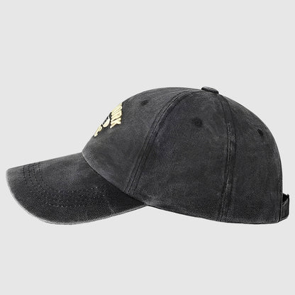 Casquette lettre américaine – coton lavé, style décontracté