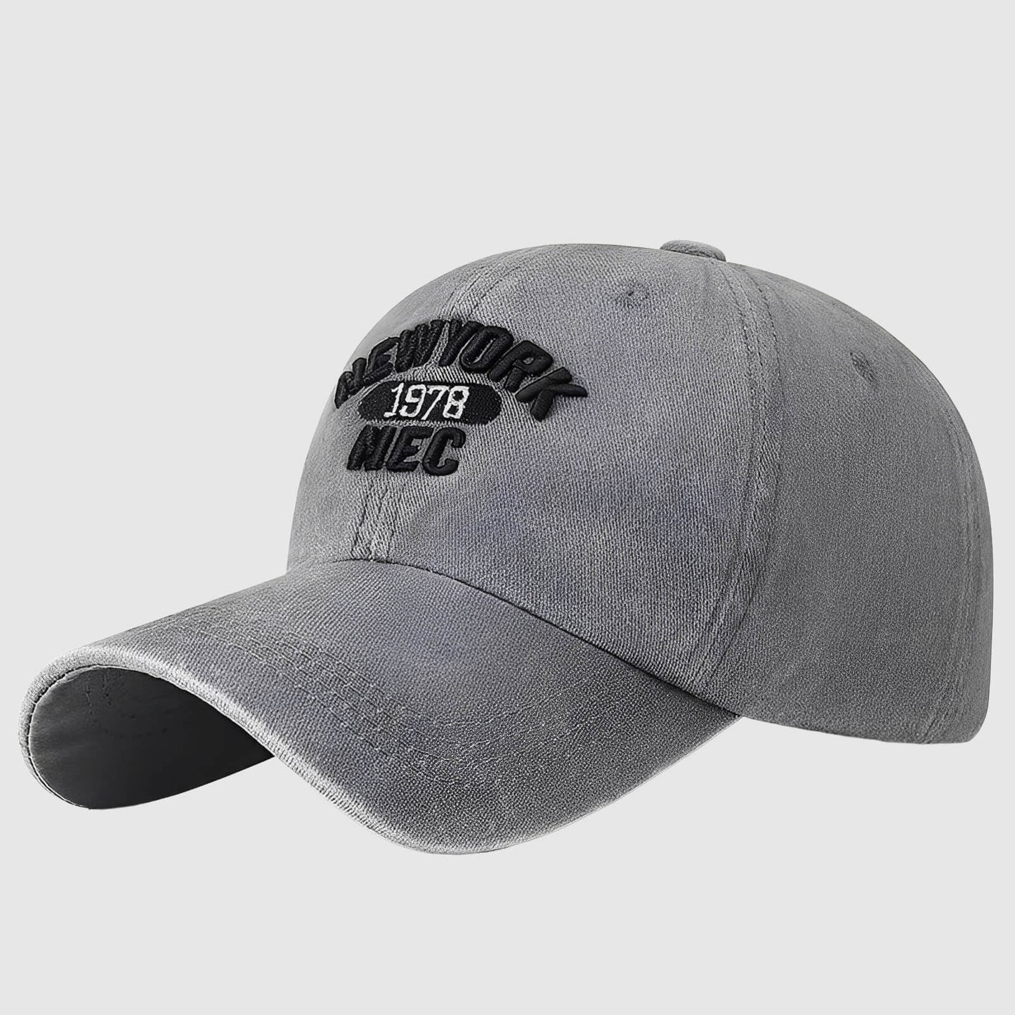 Casquette lettre américaine – coton lavé, style décontracté