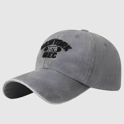 Casquette lettre américaine – coton lavé, style décontracté