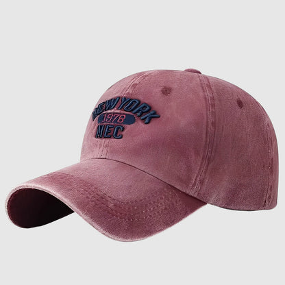 Casquette lettre américaine – coton lavé, style décontracté