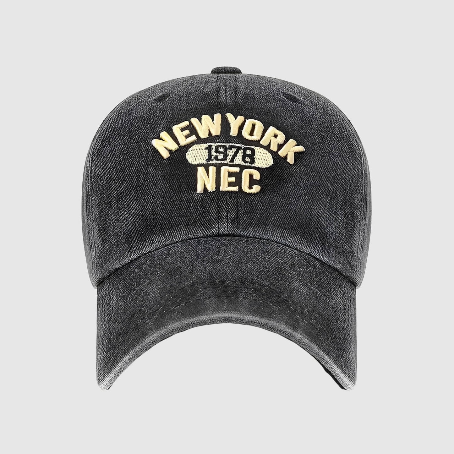 Casquette lettre américaine – coton lavé, style décontracté