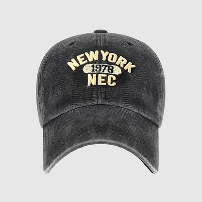 Casquette lettre américaine – coton lavé, style décontracté