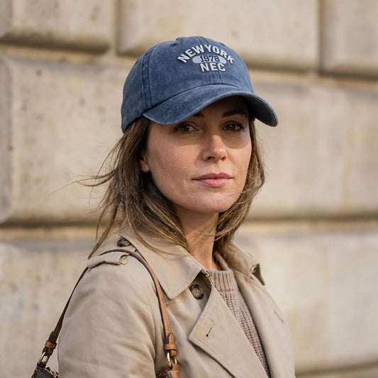 Casquette lettre américaine – coton lavé, style décontracté