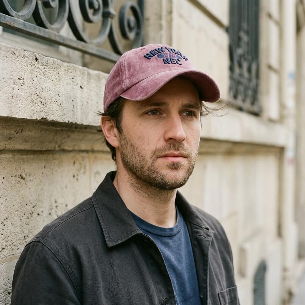 Casquette lettre américaine – coton lavé, style décontracté