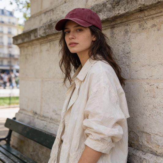 Casquette queue de cheval – coton lavé et style décontracté