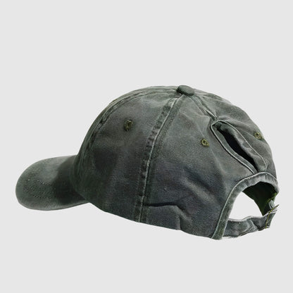 Casquette queue de cheval – coton lavé et style décontracté