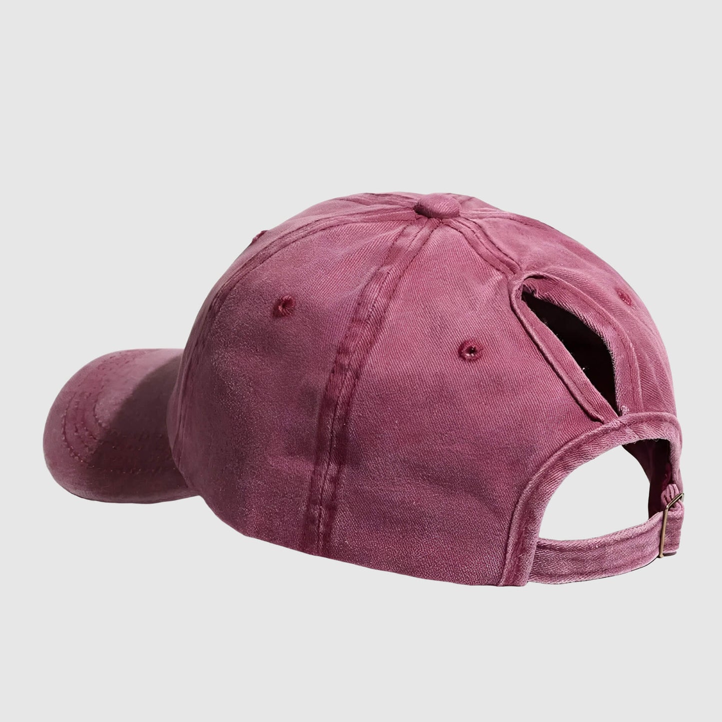 Casquette queue de cheval – coton lavé et style décontracté