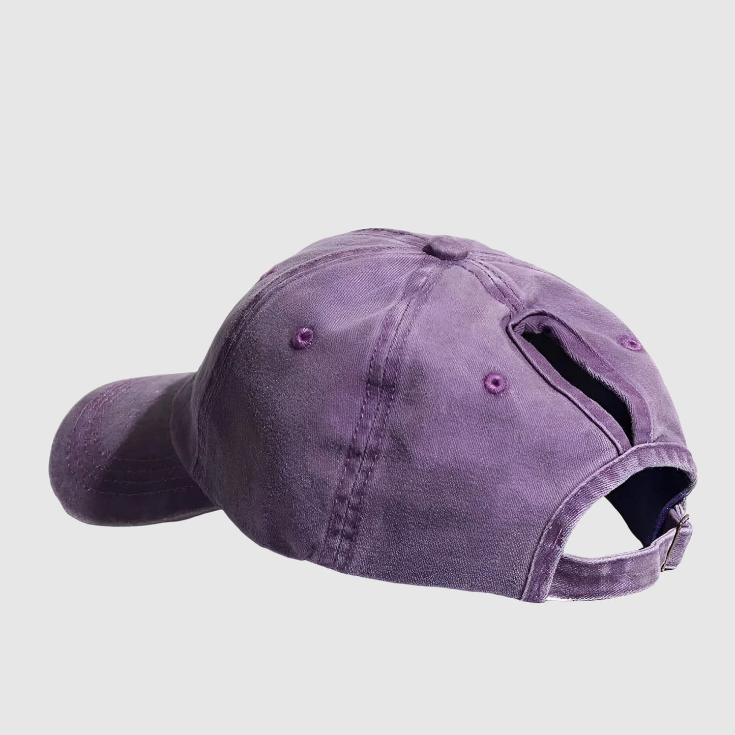 Casquette queue de cheval – coton lavé et style décontracté