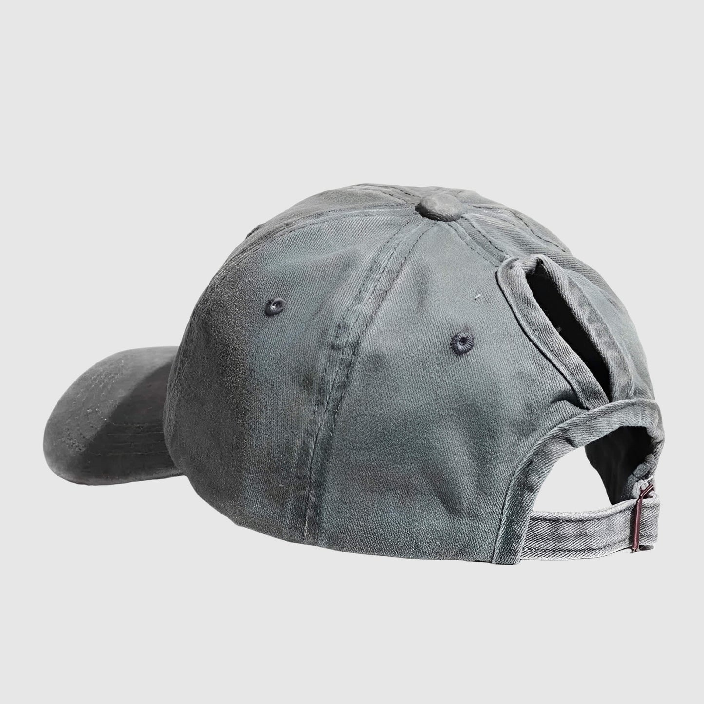 Casquette queue de cheval – coton lavé et style décontracté