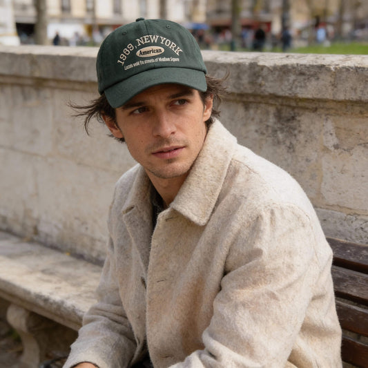 Casquette rétro coréenne – lettre brodée, style street