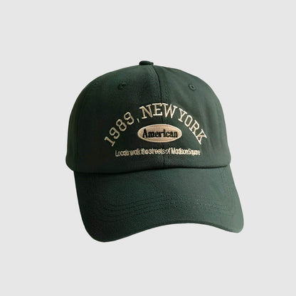 Casquette rétro coréenne – lettre brodée, style street