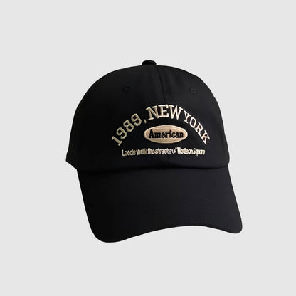 Casquette rétro coréenne – lettre brodée, style street