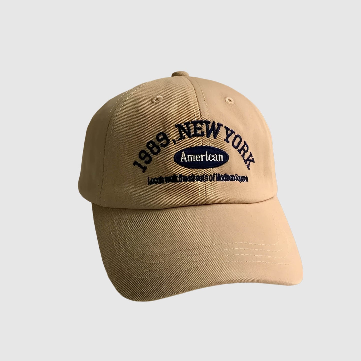 Casquette rétro coréenne – lettre brodée, style street