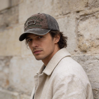 Casquette rétro lettre brodée – esprit Y2K en coton délavé