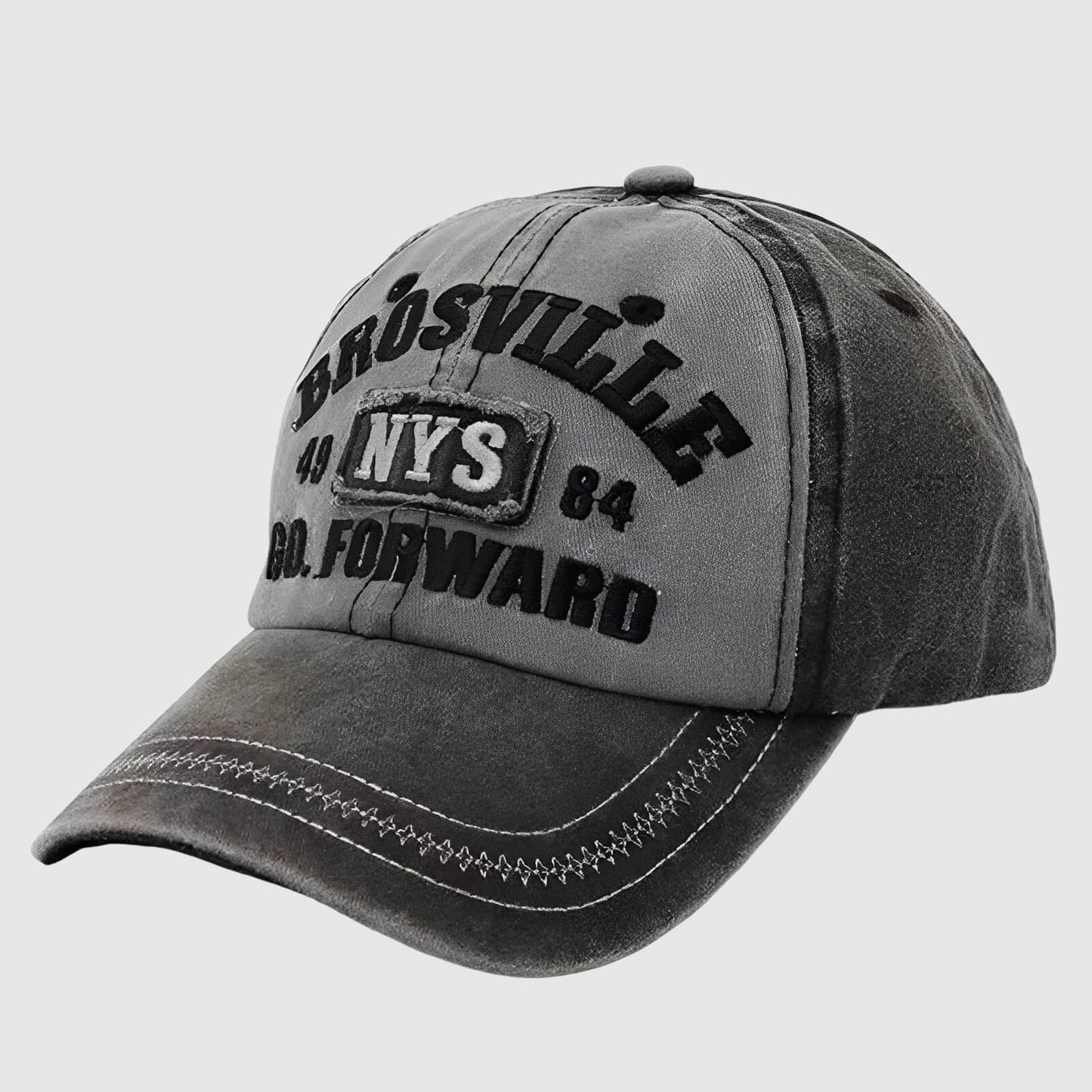 Casquette rétro lettre brodée – esprit Y2K en coton délavé
